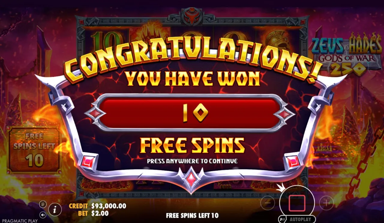 10 free spins